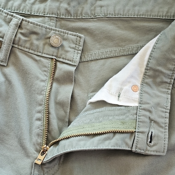LEVI'S 511 Green Straight Leg Denim Pants Size 34W 30L - Picture 11 of 16